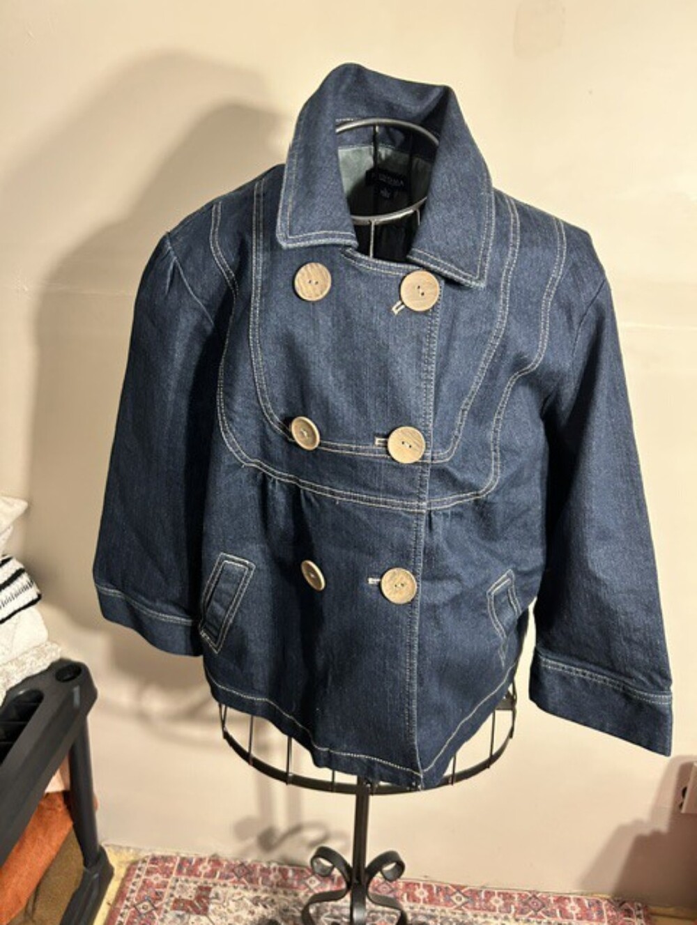 Sonoma size large blue jean jacket coat  casual dress